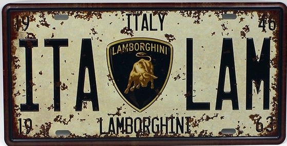 Retro Plechové cedule Italy Lamborghini