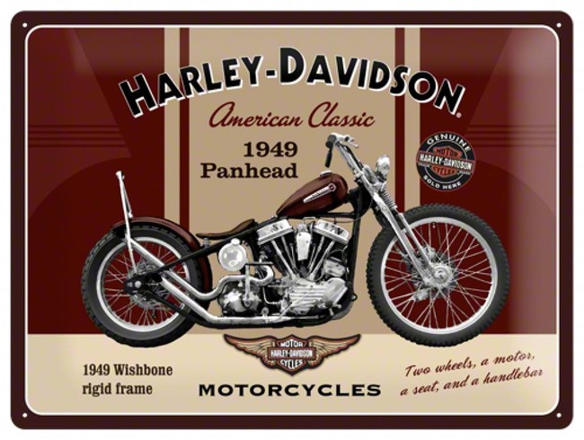 Harley Davidson Plechová cedule Harley Davidson 1949