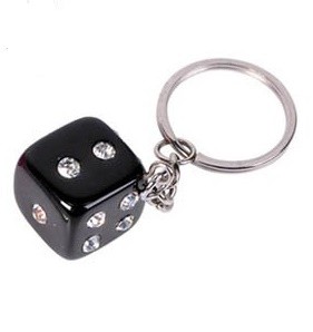 Highlife Přívěsek na klíče hrací kostka s krystali