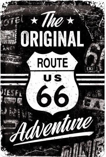 Nostalgic Art Plechová cedule - Route 66 The Original Adventure