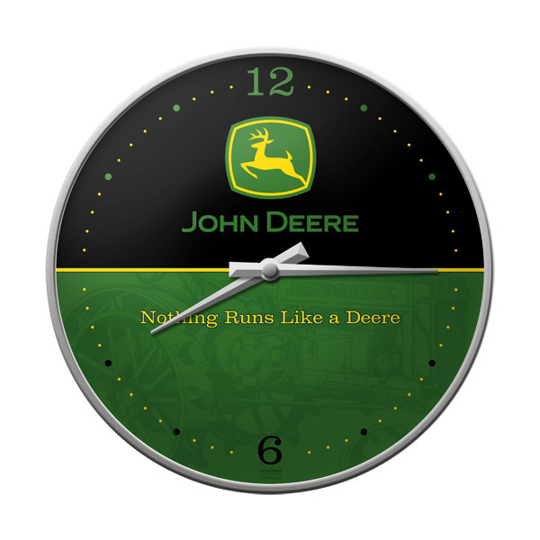 Nostalgic Art Nástěnné hodiny-John Deere-Nothing Runs Like a Deere