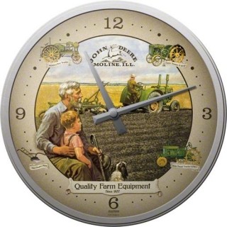 Nostalgic Art Nástěnné hodiny-John Deere-Quality Farm Equipment