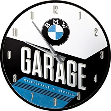 Nostalgic Art Nástěnné hodiny-BMW-GARAGE
