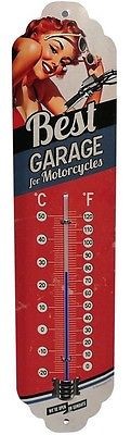 Nostalgic Art Teploměr-Best Garage For Motorcycles