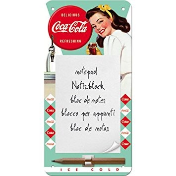 Nostalgic Art Poznámkový blok-Coca Cola-Delicious-Refreshing