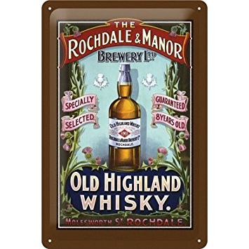 Nostalgic Art Plechová cedule-Old Highland Whisky