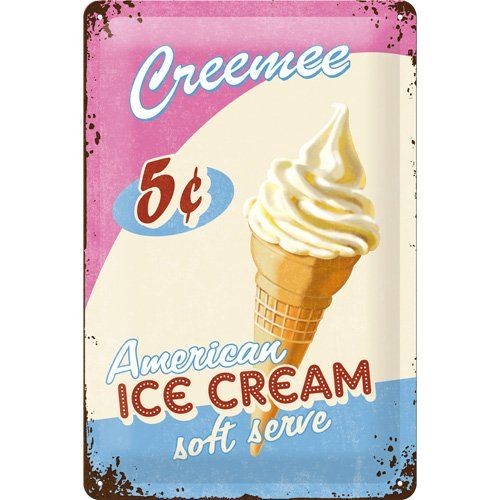 Nostalgic Art Plechová cedule-American Ice Cream