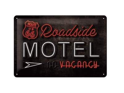 Nostalgic Art Plechová cedule-Route 66-Roadside Motel
