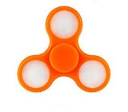 Fidget spinner s LED osvětlením oranžový