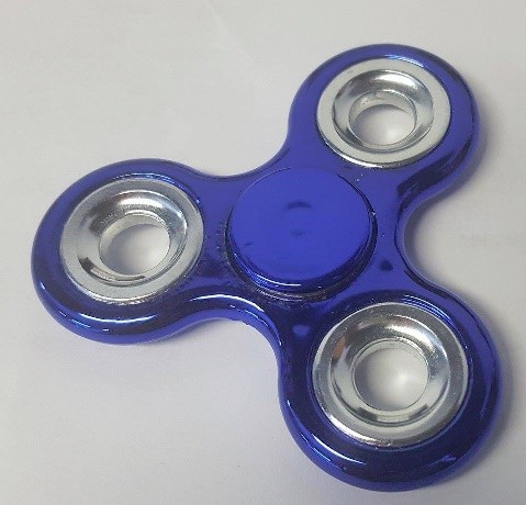 Lesklý klasický Fidget Spinner modrý