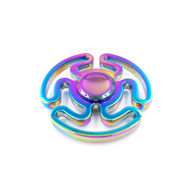 Kovový Fidget Spinner Labyrint Rainbow