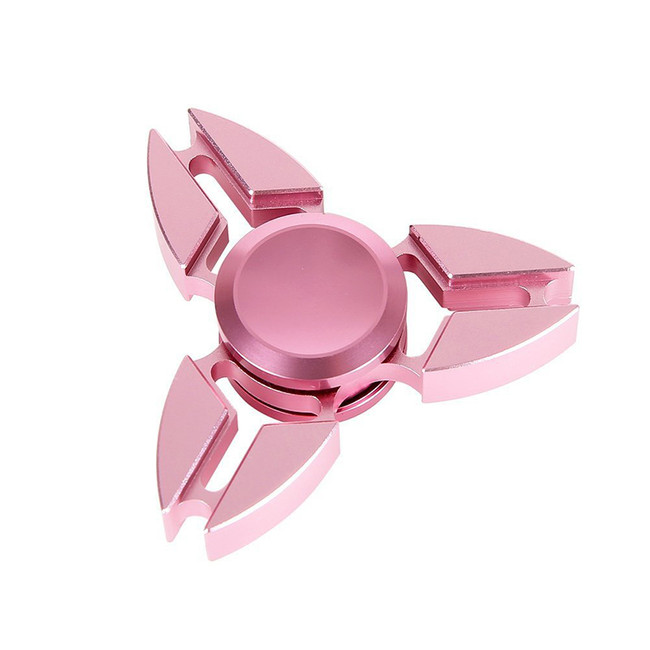 Kovový Fidget Spinner Shuriken růžový