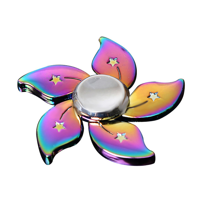 Kovový Fidget Spinner Flower Rainbow