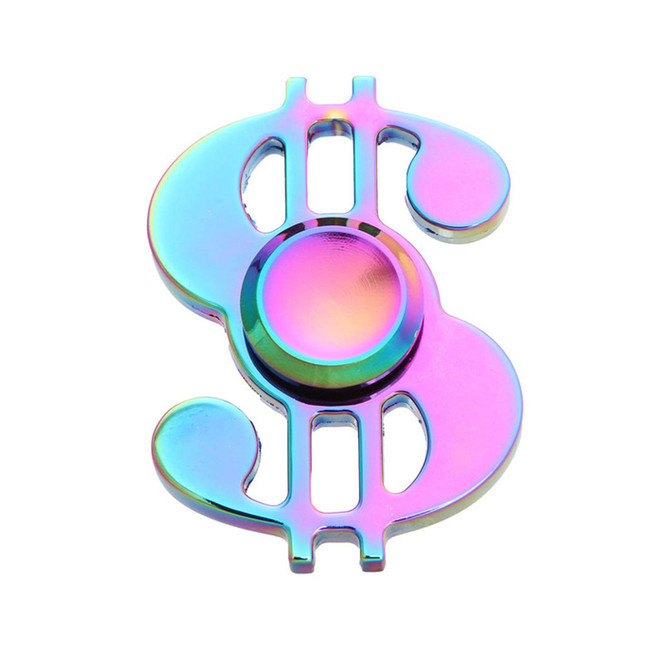 Kovový Fidget Spinner US Dolar Rainbow