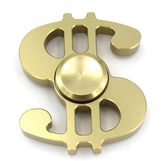 Kovový Fidget Spinner US Dolar zlatý
