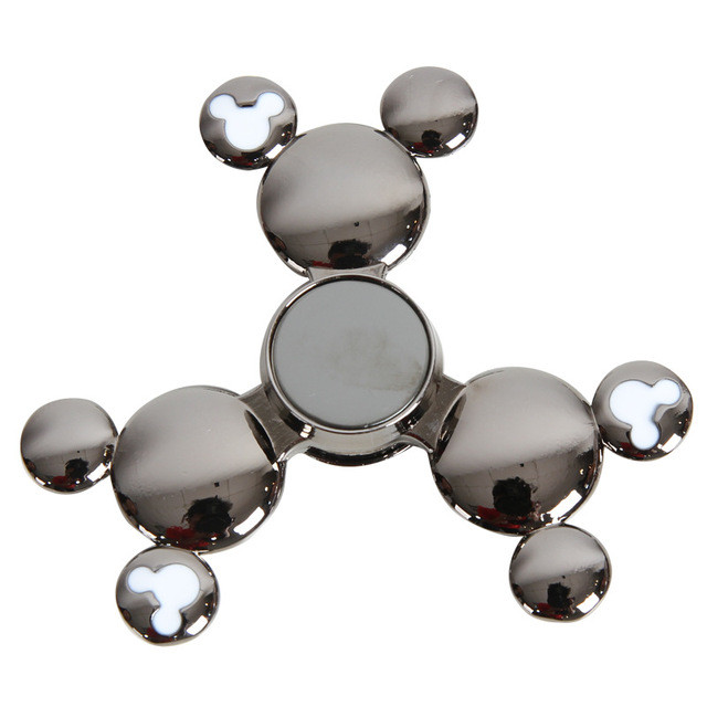 Kovový Fidget Spinner Mickey Mouse šedý
