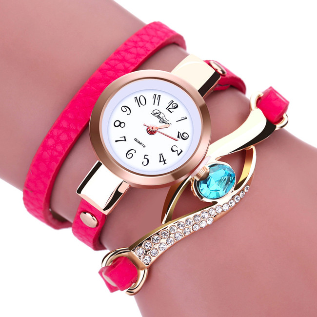 Duoya Luxusní hodinky Duoya Růžové