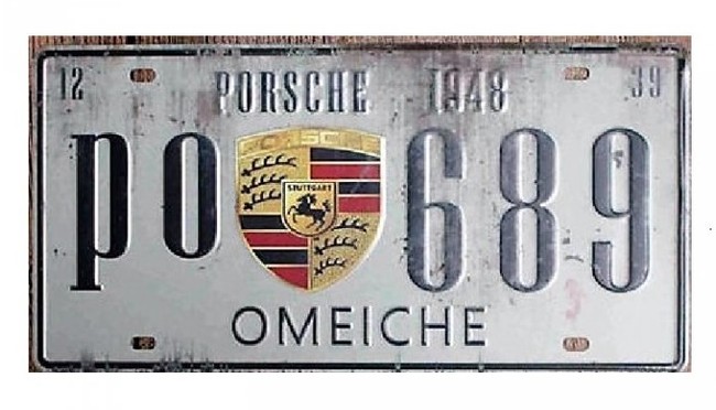 Retro Plechová cedule Porsche 1948