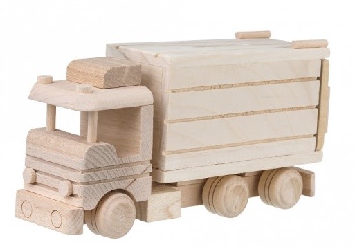 Dřevěný kamion - pokladnička