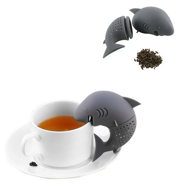 Sítko silikonové na čaj žralok