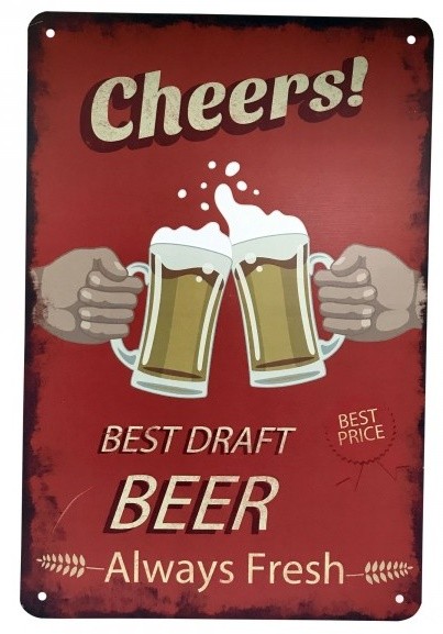 Retro Plechová cedule Best Draft Beer
