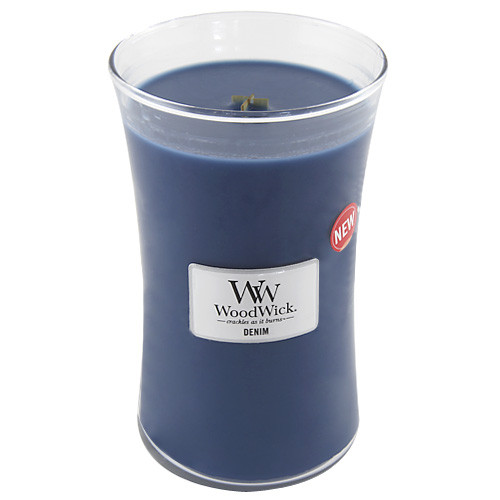 WoodWick Svíčka oválná váza Džínovina, 609.5 g