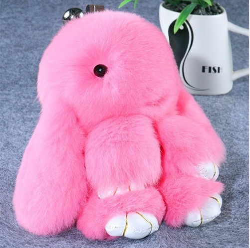 Highlife Přívěsek na kabelku - klíčenka králík růžový