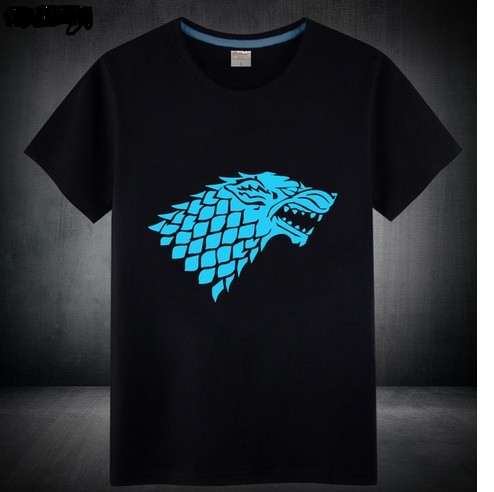 Pánské triko s luminiscenčním potiskem Game of Thrones Stark