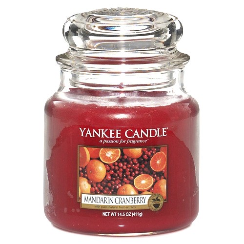 Yankee candle Svíčka ve skleněné dóze Mandarinky s brusinkami, 410 g