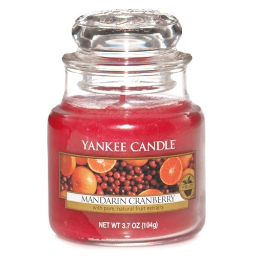 Yankee candle Svíčka ve skleněné dóze Mandarinky s brusinkami, 104 g