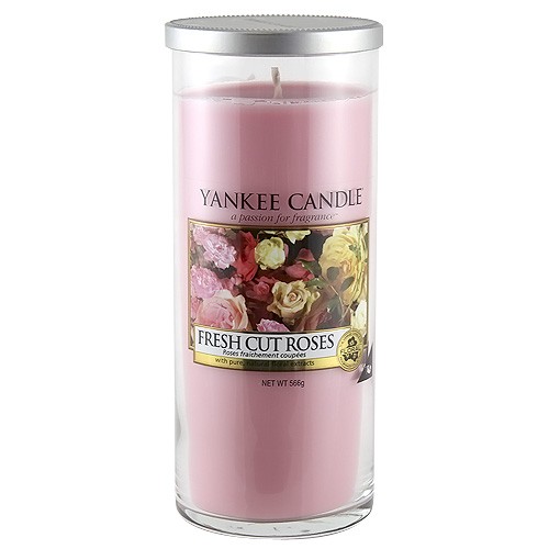 Yankee candle Svíčka ve skleněném válci Čerstvě nařezané růže, 566 g