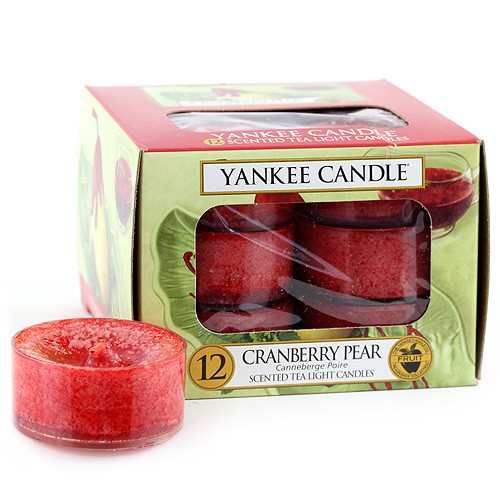 Yankee candle Svíčky čajové Hrušky v brusinkovém sirupu,   12 ks