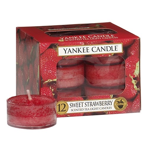 Yankee candle Svíčky čajové Sladké jahody,   12 ks