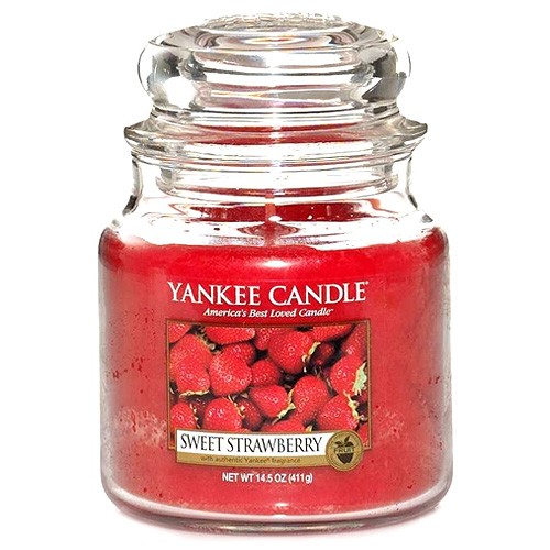 Yankee candle Svíčka ve skleněné dóze Sladké jahody, 410 g