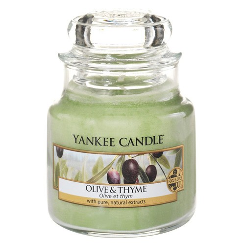 Yankee candle Svíčka ve skleněné dóze Olivy a tymián, 104 g