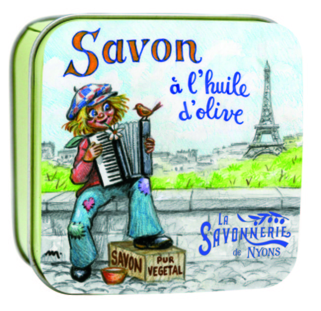 La savonnerie de Nyons Mýdlo v plechové krabičce Kajklíř v Paříži 100g