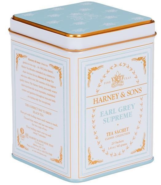 HARNEY & SONS Earl Grey Supreme White Tin CC kolekce - čaj 20ks