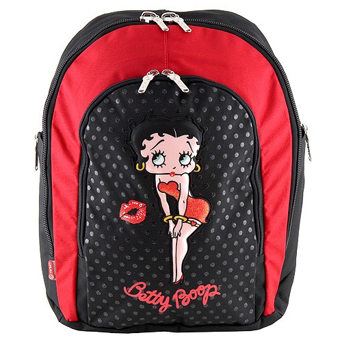 Betty Boop Školní batoh Betty Boop černo-červený