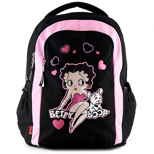 Betty Boop Školní batoh Betty Boop černo-růžový