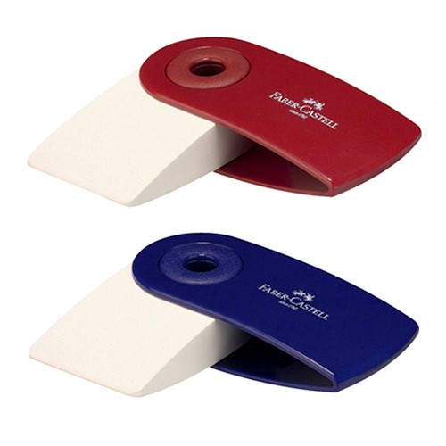 Faber-Castell Stěrací pryž Faber-Castell Sleeve Mini, 2 druhy - červená/modrá