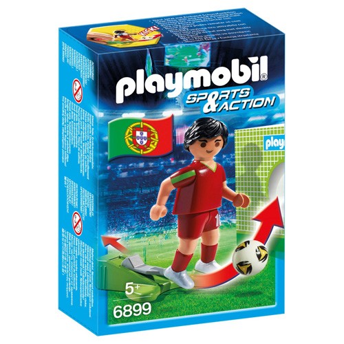 Playmobil Fotbalista Portugalska Playmobil panáček s míčem, 5 dílků