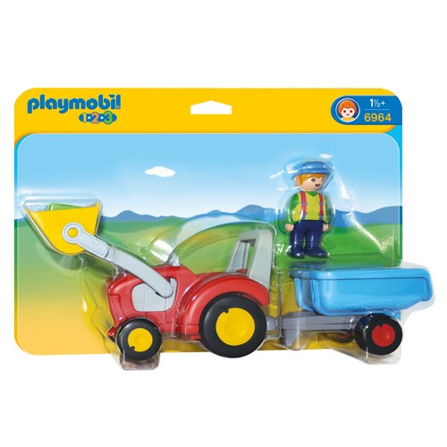 Playmobil Traktor s přívěsem Playmobil 1.2.3, 3 ks