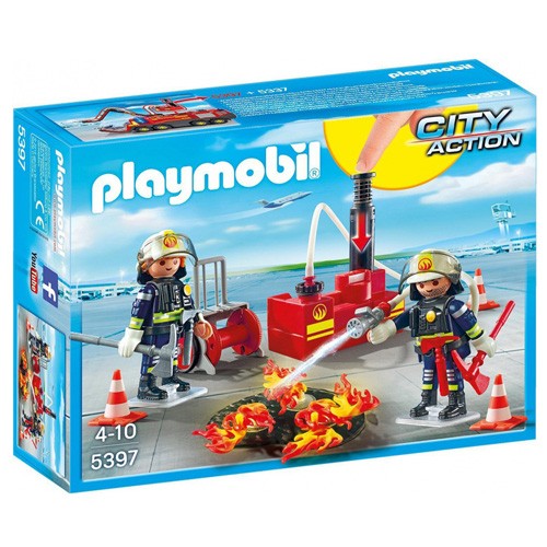 Playmobil Zásah hasičů s vodní pumpou Playmobil Hasiči, 28 dílků