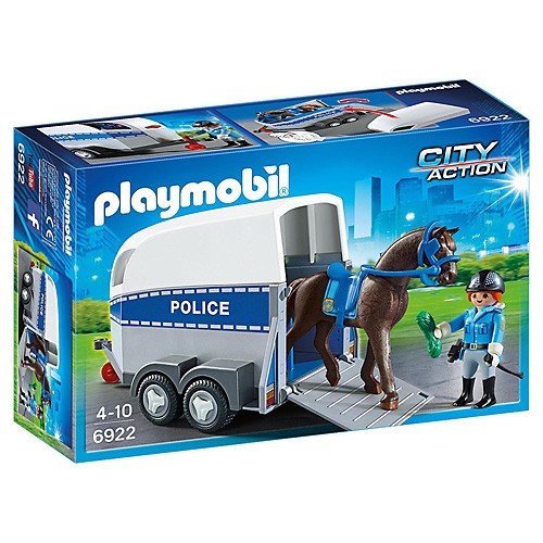 Playmobil Policejní přívěs pro koně Playmobil Policie, 10 dílků