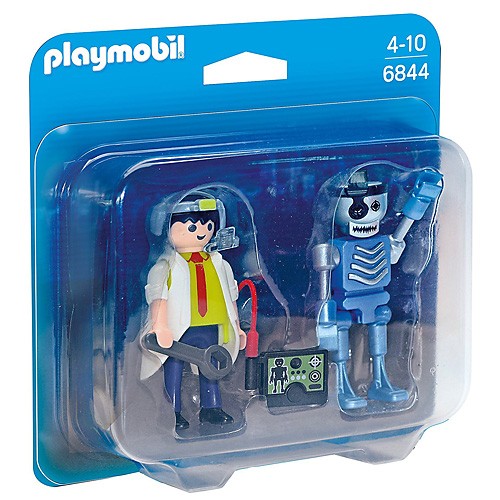 Playmobil Duo Pack Profesor a robot Playmobil TOP agenti, 8 dílků
