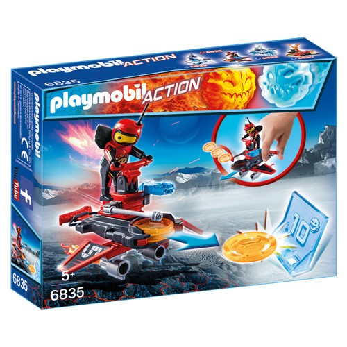 Playmobil Firebot s odpalovačem Playmobil Sport a akce, 8 dílků