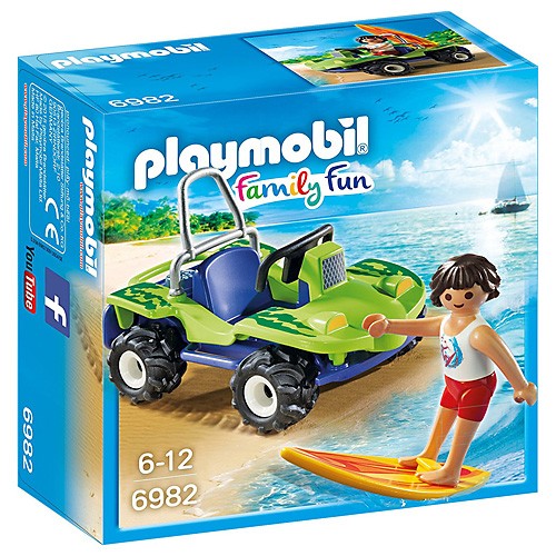 Playmobil Surfař s plážovou buginou Playmobil Prázdniny, 20 dílků