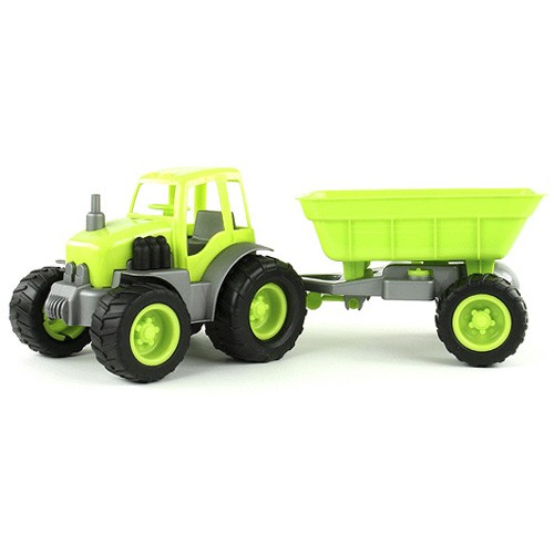 Bino Traktor s přívěsem Bino zelený