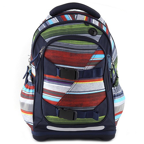 Target Školní batoh Target Tmavě modrý s barevnými pruhy