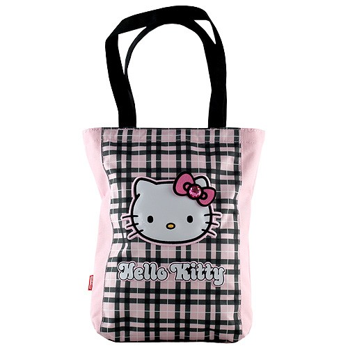 Hello Kitty Nákupní taška Hello Kitty růžovo-černá